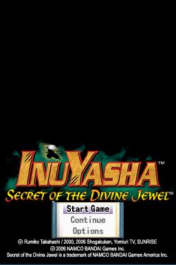 InuYasha : Secret of the Divine Jewel — Title screen