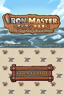 Iron Master : Legendary Blacksmith — Title screen