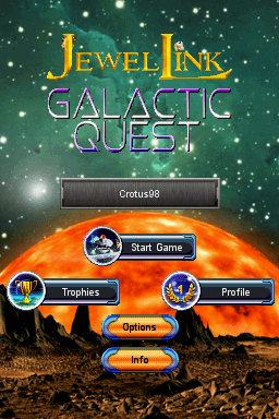 Jewel Link : Galactic Quest — Title screen