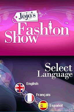 Jojo's Fashion Show: Design in a Dash! — Title screen