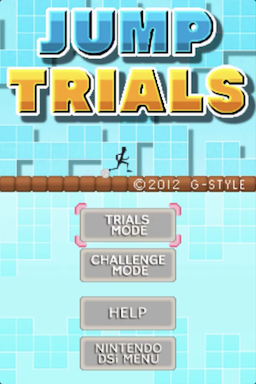 Jump Trials — Title screen