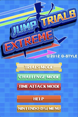 Jump Trials Extreme — Title screen