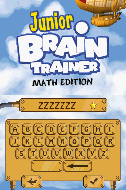 Junior Brain Trainer : Maths Edition — Title screen