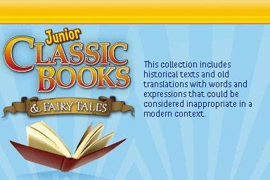 Junior Classic Books — Title screen