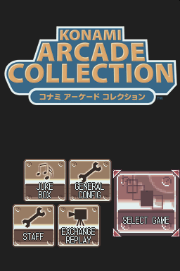 Konami Arcade Classics — Title screen