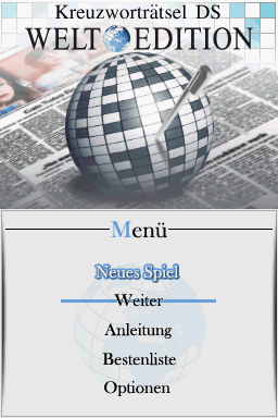 Kreuzwortraetsel Ds - Welt Edition — Title screen