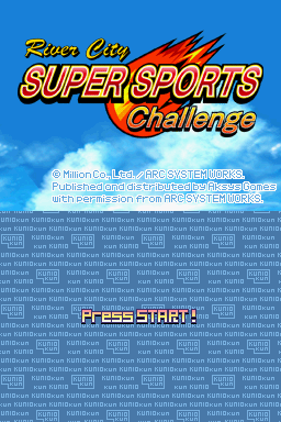 Kunio-kun no Chou Nekketsu! - Daiundoukai — Title screen