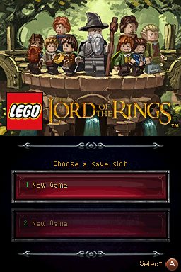 LEGO The Lord of the Rings — Title screen