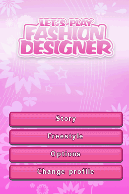 Let's Play Fashion Designer — Title screen