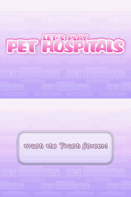 Let's Play Pet Hospitals — Title screen