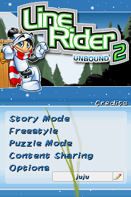 Line Rider 2 : Unbound — Title screen
