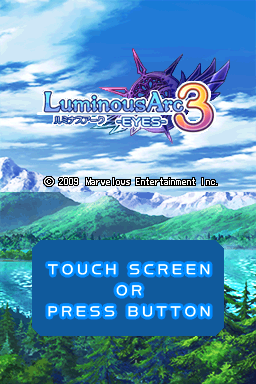 Luminous Arc 3 : Eyes — Title screen