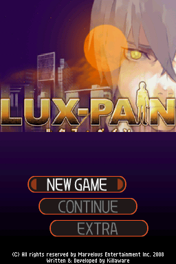 Lux-Pain — Title screen