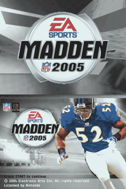 Madden NFL 2005 — Title screen