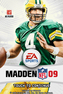 Madden Nfl 09 — Title screen