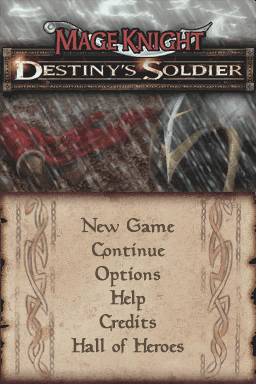 Mage Knight - Destiny's Soldier — Title screen