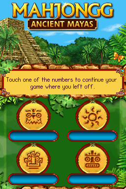 Mahjongg - Ancient Mayas — Title screen