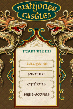Mahjongg Ds — Title screen