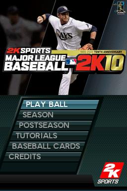 Major League Baseball 2k10 — Title screen
