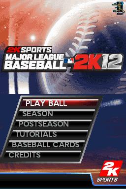 Major League Baseball 2k12 — Title screen