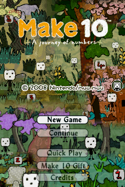 Make 10 - A Journey Of Numbers — Title screen