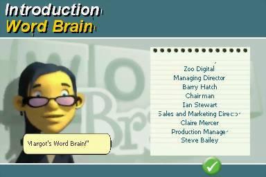 Margot's Word Brain — Title screen
