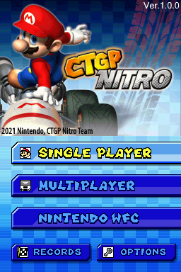 Mario Kart DS CTGP Nitro — Title screen