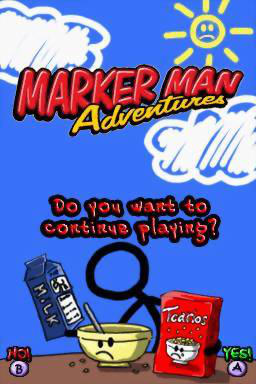 Marker Man Adventures — Title screen