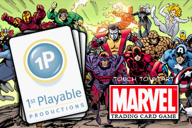 Marvel Trading Card Game — Title screen
