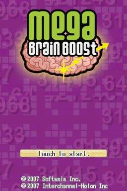 Mega Brain Boost — Title screen