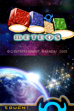 Meteos — Title screen