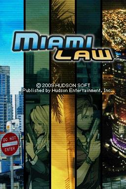 Miami Law — Title screen