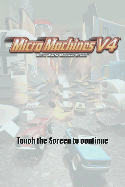 Micro Machines V4 — Title screen