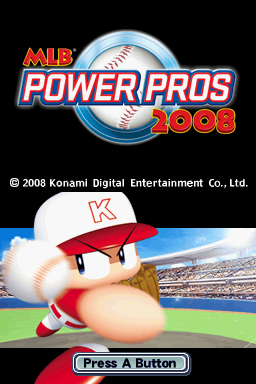Mlb Power Pros 2008 — Title screen