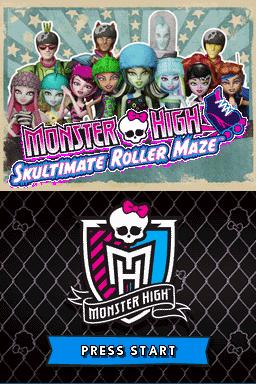 Monster High : Skultimate Roller Maze — Title screen