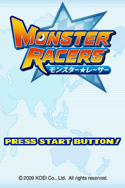 Monster Racers — Title screen