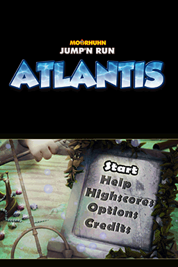 Moorhuhn Jump'n Run - Atlantis — Title screen