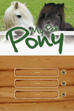 My Pet Pony — Title screen