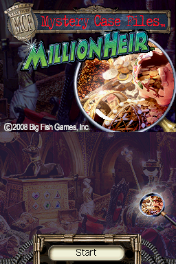 Mystery Case Files - MillionHeir — Title screen
