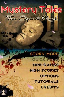 Mystery Tales 2 : The Spirit Mask — Title screen