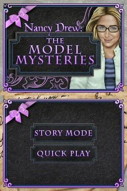 Nancy Drew: The Model Mysteries — Title screen