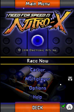 Need For Speed Nitro-X — Title screen