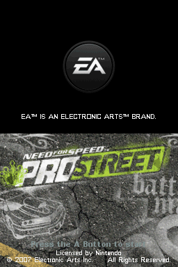 Need For Speed ProStreet — Title screen