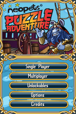 Neopets Puzzle Adventure — Title screen