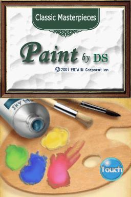 Paint by DS : Classic Masterpieces — Title screen