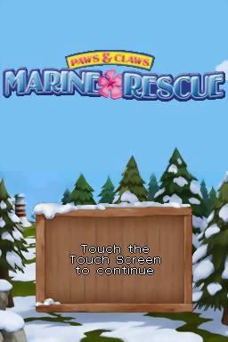 Paws & Claws - Marine Rescue — Title screen
