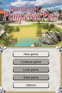 Paws & Claws - Pampered Pets — Title screen
