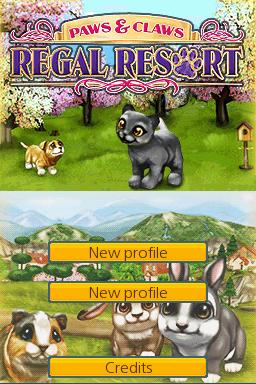 Paws & Claws: Regal Resort — Title screen