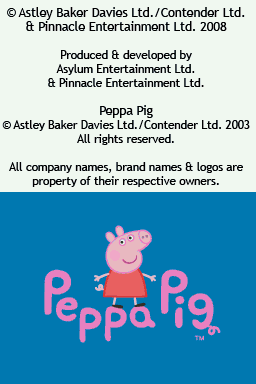 Peppa Pig - The Game — Title screen