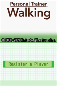 Personal Trainer - Walking — Title screen